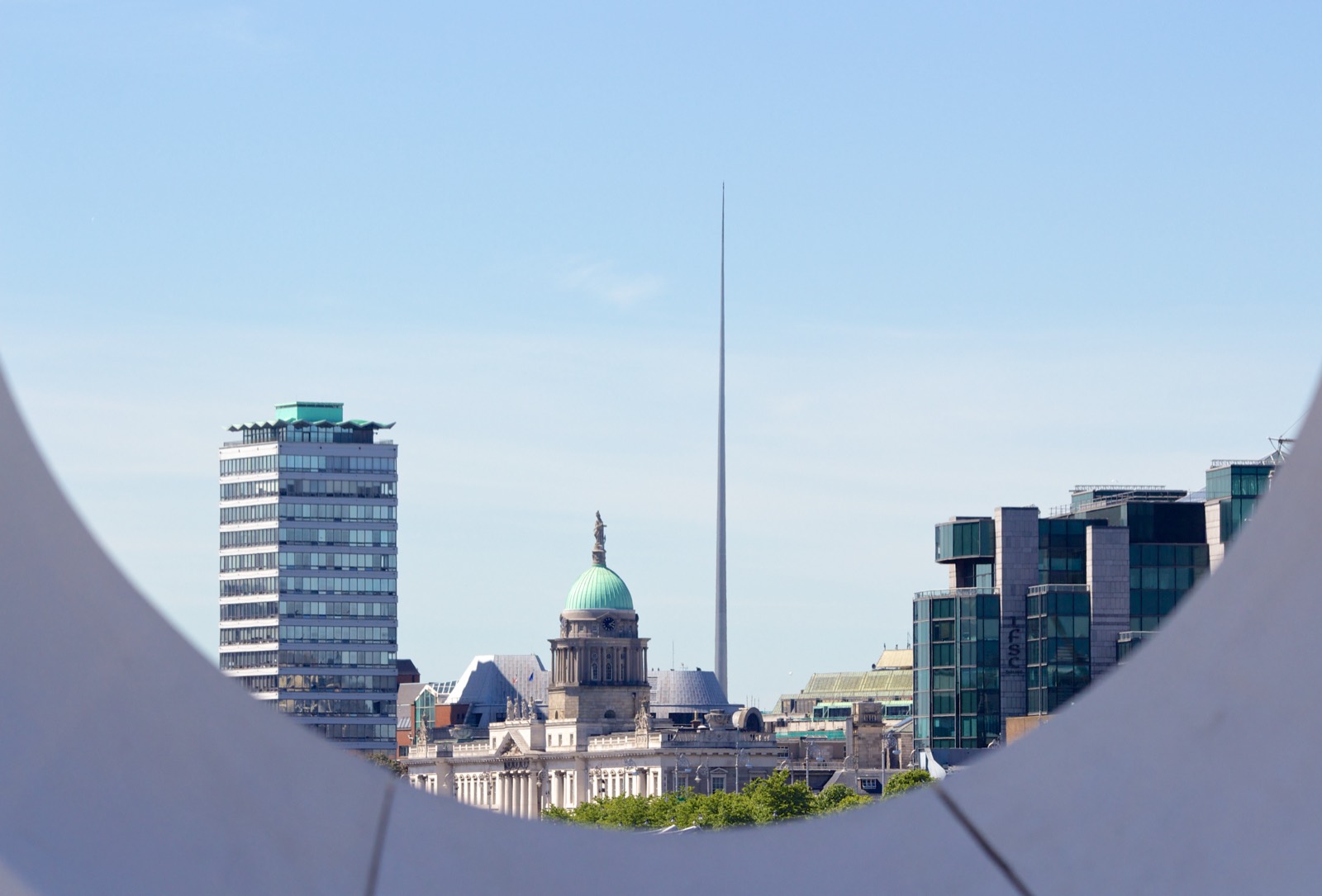Dublin skyline, looking towards the Custom House and Spire